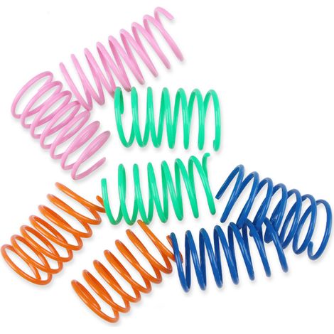 Jouet à ressorts colorés pour chat, 4 pièces, intéressant, soulage l'ennui, sûr, petit interactif pour chaton (1/5)