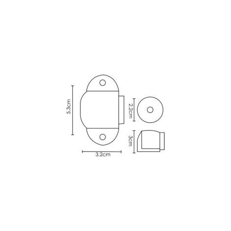 Crezuo Magnetischer Türstopper aus gebürstetem Metall zur Bodenmontage