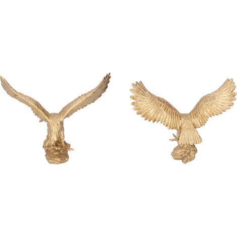 Statue majestueuse d'aigle, sculpture haute sur rochers en résine, ornement pour meuble TV, cave à vin et bureau, grand modèle (1/5)