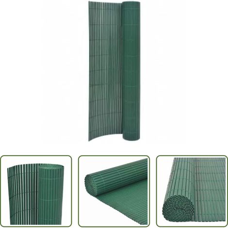 vidaXL Clôture décorative -  Clôture de jardin double face 110x400 cm Vert (1/5)