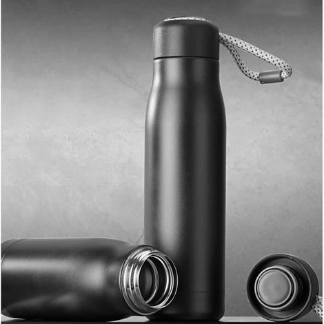 550-ml-Edelstahl-Trinkflasche – Tragbarer Thermosbecher für Männer und Frauen, Fitness, Outdoor-Sport (1/4)