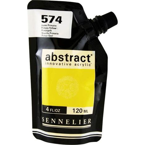 Peinture Acrylique - Sennelier - Abstract - 120ml - Satiné - Jaune Primaire (1/3)
