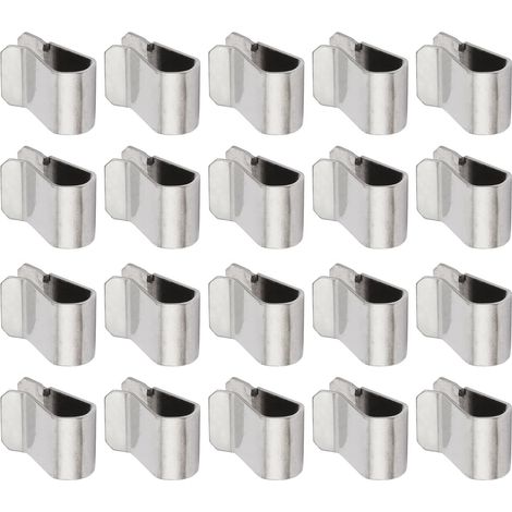21.4mmx12mm U Écrou Clip 20 Pcs Inox Acier Vitesse U-Type Argenté (1/5)