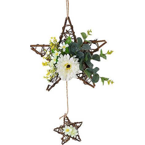 1 Stück Pentagramm-Rattankreis