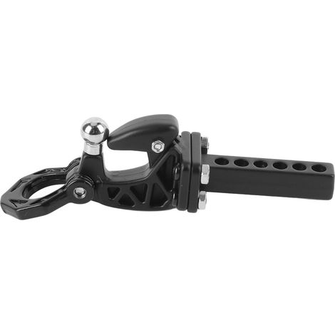 Crochet d'attelage de remorque en aluminium pour SCX10 RC Crawler, accessoires noirs (1/5)