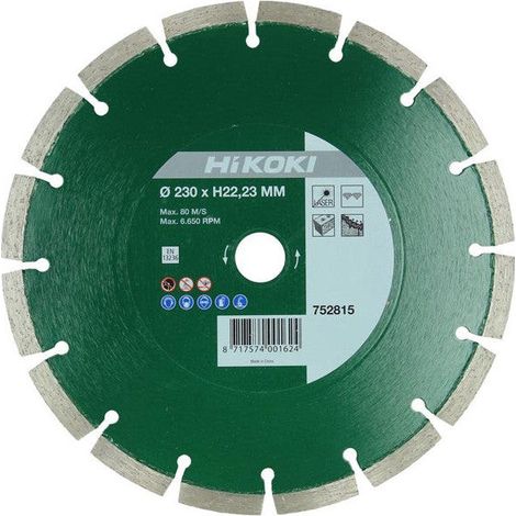 Disco de corte de diamante Ø 125 x 22,2 x 10 mm HIKOKI