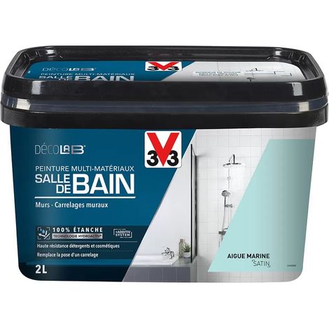 Peinture Multi-Matériaux Salle de bain V33 Deco Lab Aigue marine 2 L