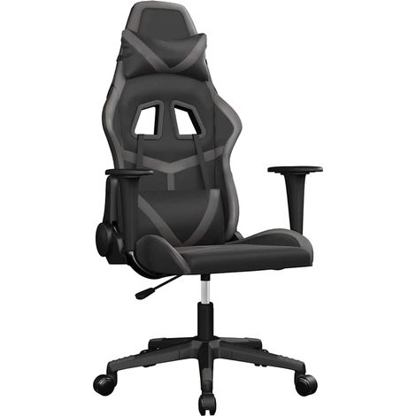 Maison Exclusive - Sedia da Gaming Nera e Grigia in Similpelle (1/5)