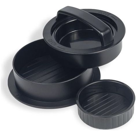 3-in-1 Hamburgerpresse – Perfekte Hamburger, Hackfleisch, dünne Burger, Patties, Fleischbällchen, Zubehör, 60 Blatt Papier