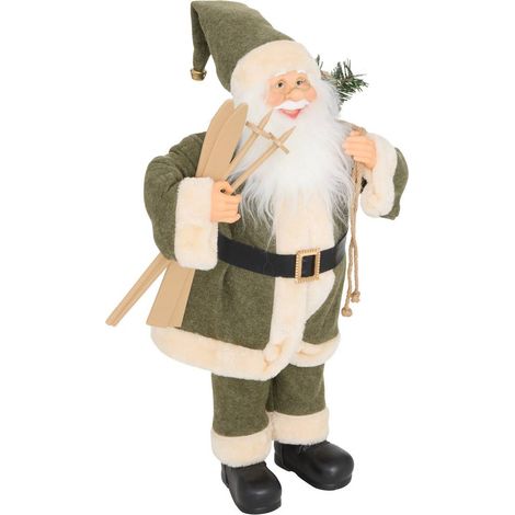 Papá Noel con abrigo verde, 60 cm de altura - Feeric lights & christmas (1/2)