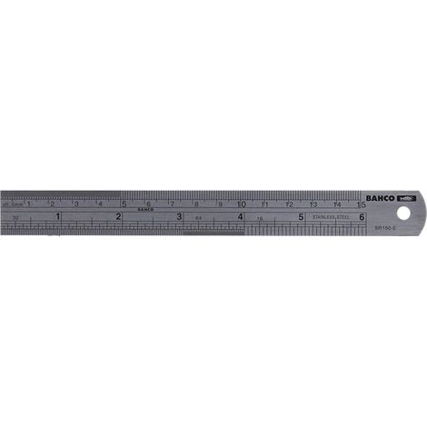 Regla Bahco acero inoxidable 15 cm marcas permanentes