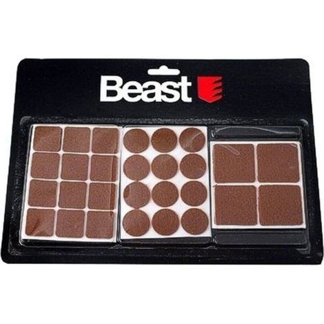 Jeu de Patins Feutre 28x - Noir - Glisse Silencieuse et Protection des Surfaces - Robuste et précis - Beast (1/5)