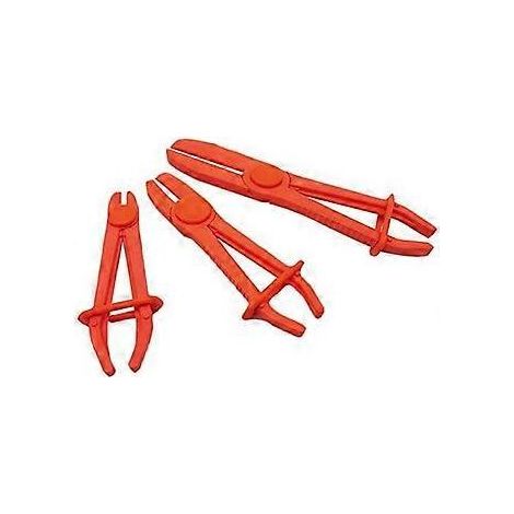 Ensemble de 3 pinces à tuyau, pinces à sertir pour tuyaux en nylon, outil de serrage pour tuyaux, freins, conduites de carburant, chauffages, radiateurs (1/5)