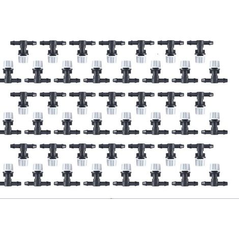 Schlauch- und Düsenanschluss-Set, Mikro-Bewässerung Tropfspitze 50 x 6,35 mm für Balkon, Garten, Gewächshaus