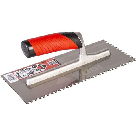 Peine de Pegamento de Acero de 28 cm Dientes Cuadrados 4,5x4,5 mm - Rubí