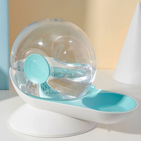 Fontaine à eau et distributeur d'eau pour chat,Abreuvoir à gravité pour Chat, Forme d'escargot, Fontaine d'eau pour Chat 2,8 L Automatique- bleu (1/5)