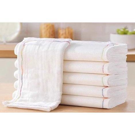 6er Set Geschirrtücher Fusselfrei Mehrlagiges Reinigungstuch Leicht zu reinigen Geschirrtuch Hochsaugfähiges Küchentuch Haushalt 30 x 30 cm (1/4)