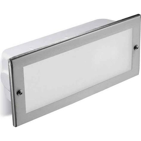 Forlight Tamesis - Applique Ext. Encastrable pour Ampoule E27 de 60W. Diamètre 23.5cm. Structure en Aluminium. Usage Extérieur IP44. Coloris Argenté