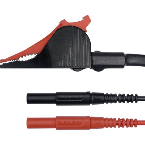 Schützinger Cavo di misura Spina 4 mm Morsetto Kelvin 250.00 cm Nero/Rosso 1 pz.