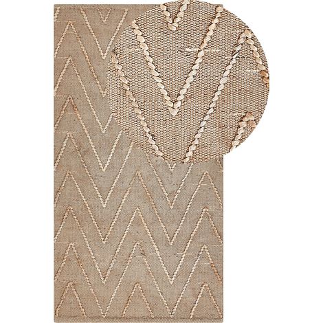Teppich DADAY Beige 80 x 150 cm Jute