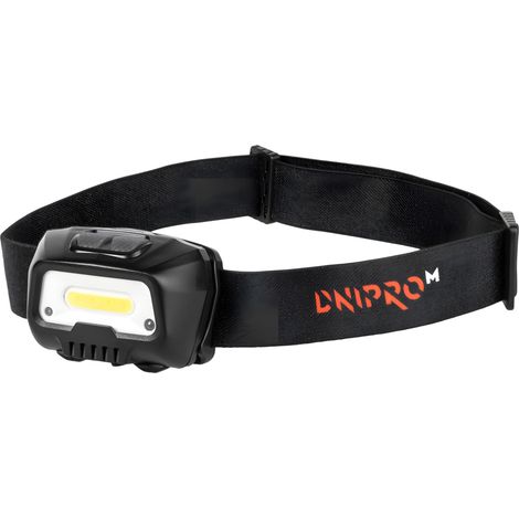 Dnipro-M Linterna Frontal LED Recargable 300 lm – LED COB 160°, Sensor de Movimiento, 4 Modos, Batería 1200 mAh, Hasta 480 min, IP44