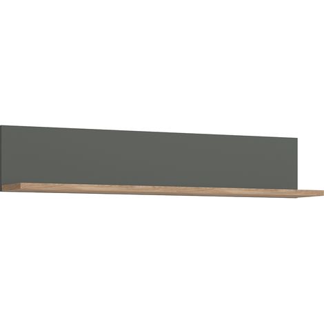 Wandboard in grau mit Eiche Nb. TOMAR-129, B/H/T ca. 130/25/22 cm (1/4)