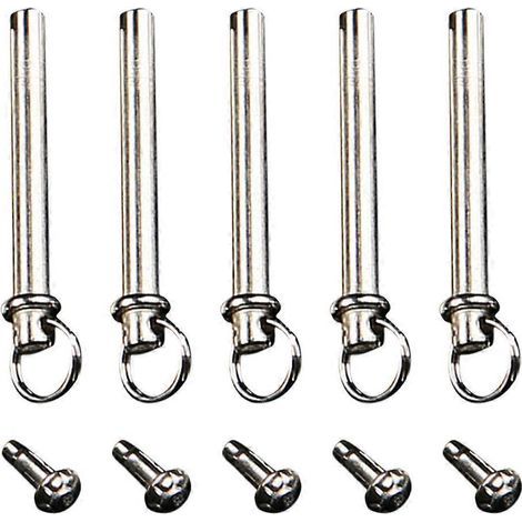 Kit de réparation pour ventilateur portatif : 5 rivets et écrous pour axe de ventilateur pliant-3.00X0.80X0.80CM-Silver (1/4)