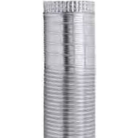 Tubo flessibile in alluminio naturale dn 80 lunghezza estensibile da 0,85 m a 3 m emiflex  0000080