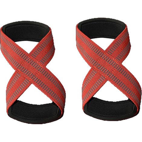 2 Sangles de levage à 8 boucles, soutien poignet, résistance élevée, pour haltérophilie et musculation (1/5)