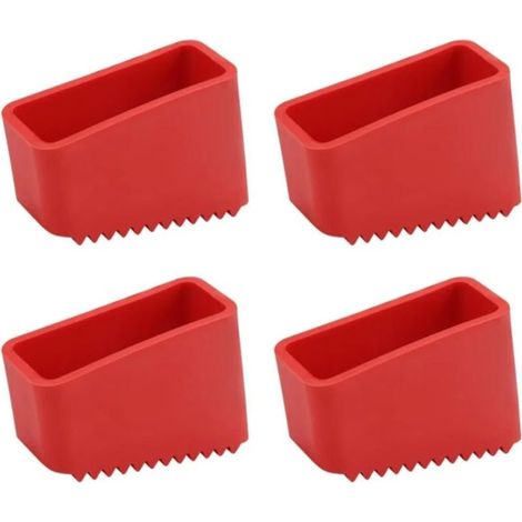 4-teilige Leiterfußabdeckungen, 50 x 20 mm Gummifüße für Leitern, Trittleiterfüße, Schutzpolster, Trittleiterfüße für Klappleitern für Heimwerker (1/5)