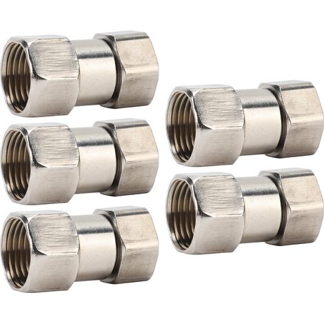 Lot de 5 raccords de plomberie en acier inoxydable, filetage femelle G1/2, pour chauffe-eau de douche (1/5)