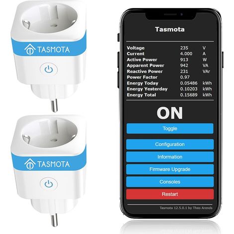 Prise Programmable Prise Connectée WiFi, Compatible avec , , , , , 16A, 2,4 GHz Wi-Fi, 16A 3680W, (1/5)