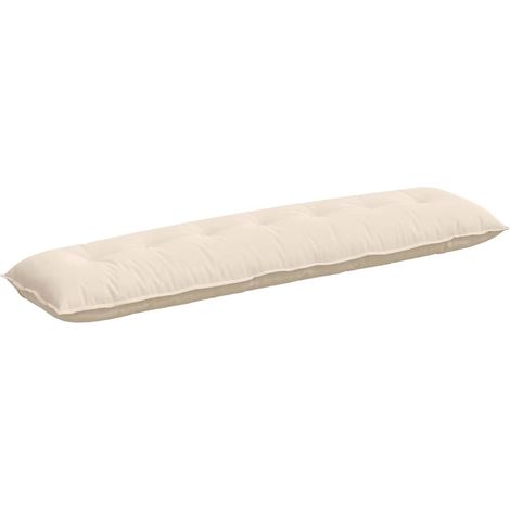 Back Pillow Beige 200 x 50 cm Microfibre Fabric vidaXL