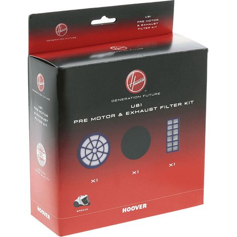 KIT FILTRI HOOVER ORGINALI ASPIRAPOLVERE BREEZE 1 CODICE 35601724 -- U 81 (1/4)