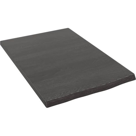 Étagère murale multiposition - Meuble Étagère murale gris foncé 40x60x2 cm bois chêne massif traité -BV58805 (1/4)