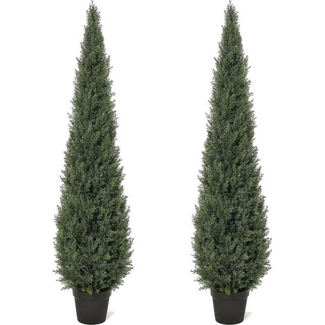 Alberi artificiali, materiale resistente agli agenti atmosferici, decorazione versatile, 2 pezzi da 1,5 m (1/2)