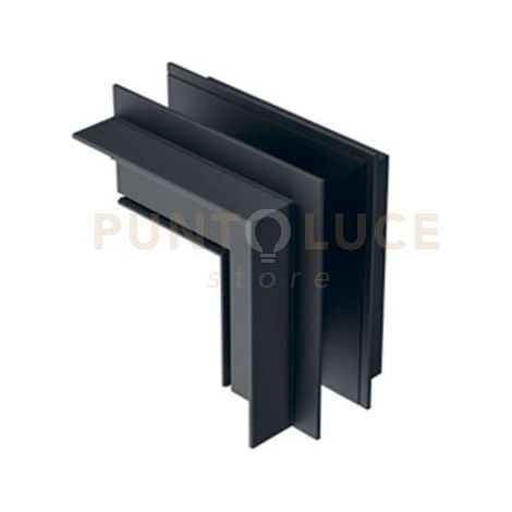 GBIGIN2- ANGOLO 90° PER SISTEMA O BINARIO INCASSO SOFFITTO/PARETE NERO