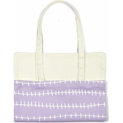 Sac Shopping - Coton 100 G - 34 X 40 Cm - Violet - 1 Pièce (1/4)