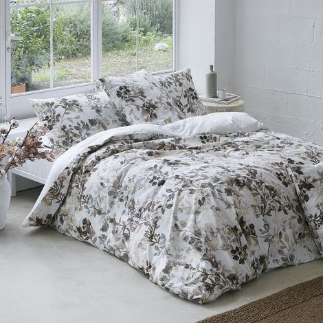 Housse de Couette Romain Lit 180 cm, Housse de Couette 260 x 240, 100% Coton 200 Fils, Extra Doux, Fermeture avec Boutons cachés. (1/5)