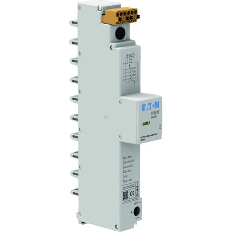 Eaton Blitzstrom- und Überspannungsableiter für 40-mm-Sammelschiene, TN-S/TT, 3P, 12,5 kA (10/350) µs, Klasse I + II + III/Typ 1 + 2 + 3, EP-501044 (1/3)