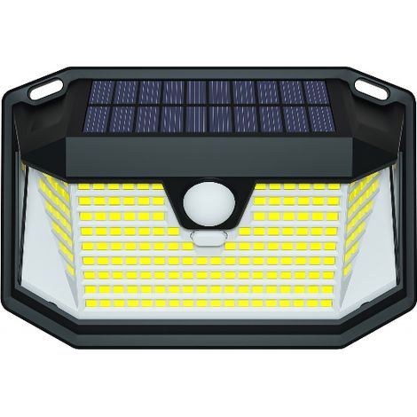 Kit d'éclairage solaire extérieur, applique murale solaire étanche avec détecteur de mouvement, éclairage de sécurité, projecteur (2 pièces) (1/4)