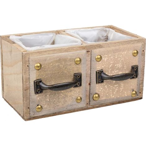 Cajón de madera marrón 20x10x10,5 (1/5)