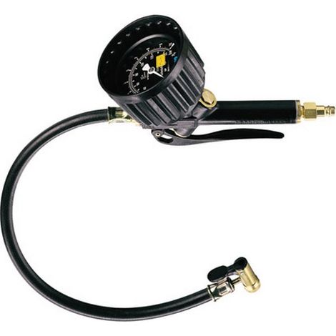 Téster de presión de neumático manual 151 euroair, Ø manómetro : 80 mm, Empalme conector macho DN 7,2