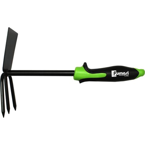 ZAPPETTA QUADRA TRIDENTE DA GIARDINO IN ACCIAIO CON MANICO ERGONOMICO 30 CM FUMA