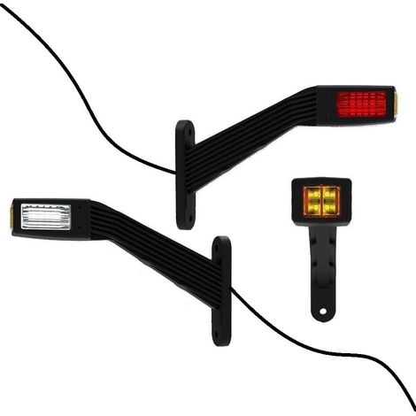 Luz de posición LED 12V-36V, montada sobre un brazo de goma, tricolor, larga, con cable de 0,3 m FT-145 P LED (1/5)
