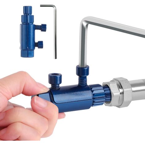 Extractor de tuberías rotas - Herramienta para extraer grifos rotos de 1/2", 3/4" y 1"  Elimina pernos y roscas de grifos oxidados o dañados (Azul) (1/5)