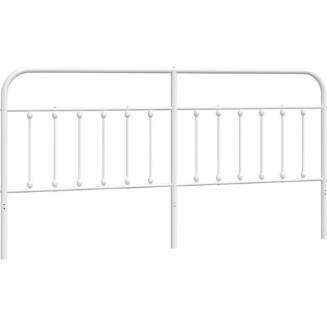 Maison Exclusive - Cabecero de repuesto de metal blanco 193 cm (1/5)