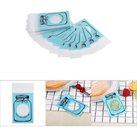 [Emballage Plastique Alimentaire] + [Lot de 100 Pièces] + [Sachets à Bonbons Biscuits Cadeau] (1/4)