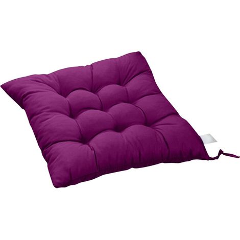Coussin De Siege - 40 X 40 Cm - Polyester - Pour Chaise De Bureau Jardin Cuisine Ou Voiture - 1 Unite