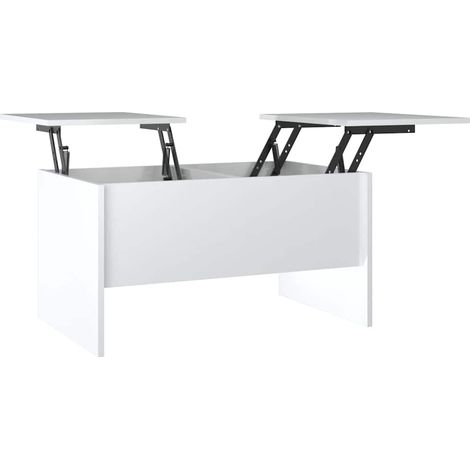Maison Exclusive - Couchtisch Hochglanz-Weiß 80x50x42,5 cm Holzwe